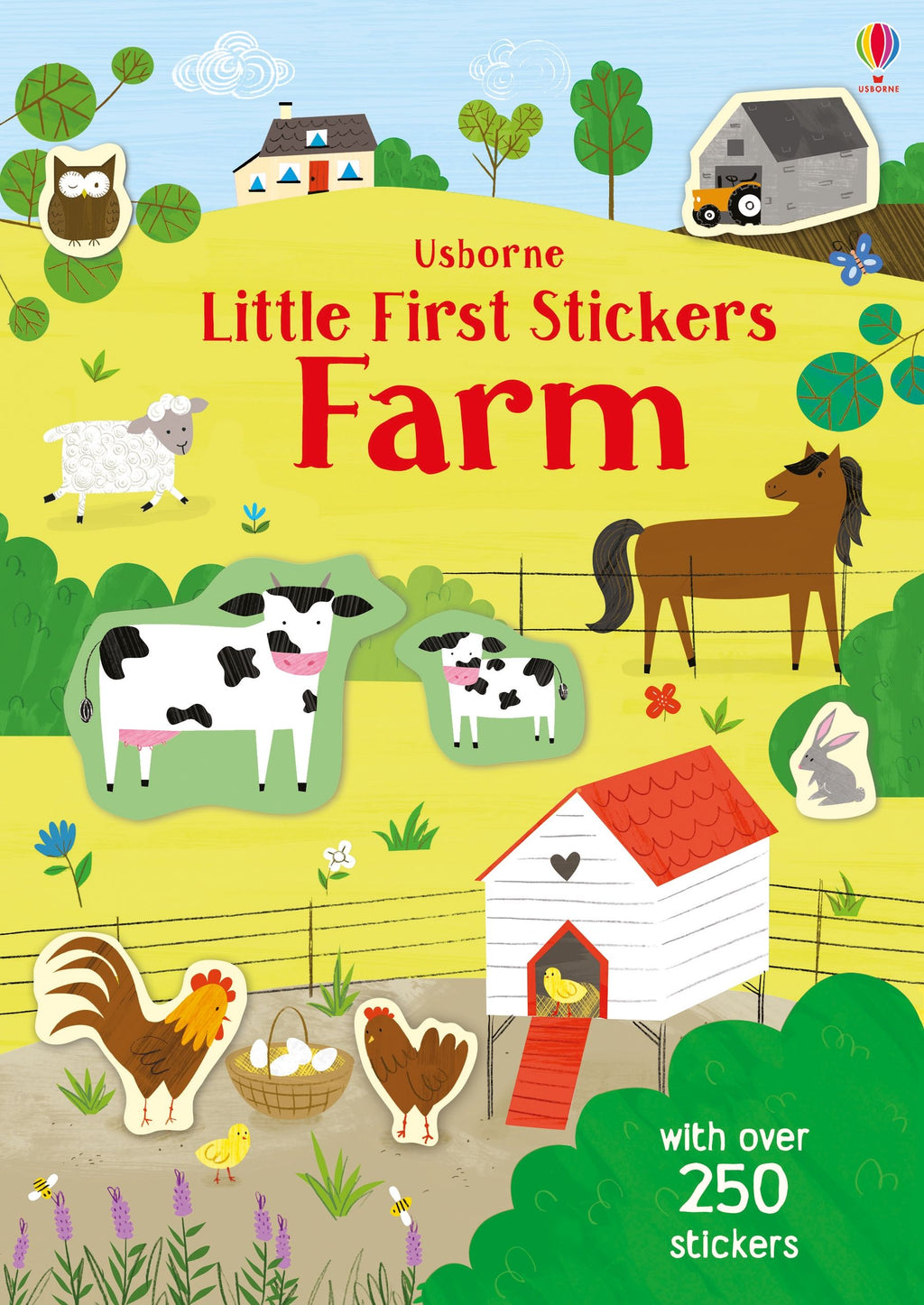 Usborne – Little First Stickers Farm – Carte cu stickere pentru copii 3+ ani – carte pentru copii Usborne, copertă