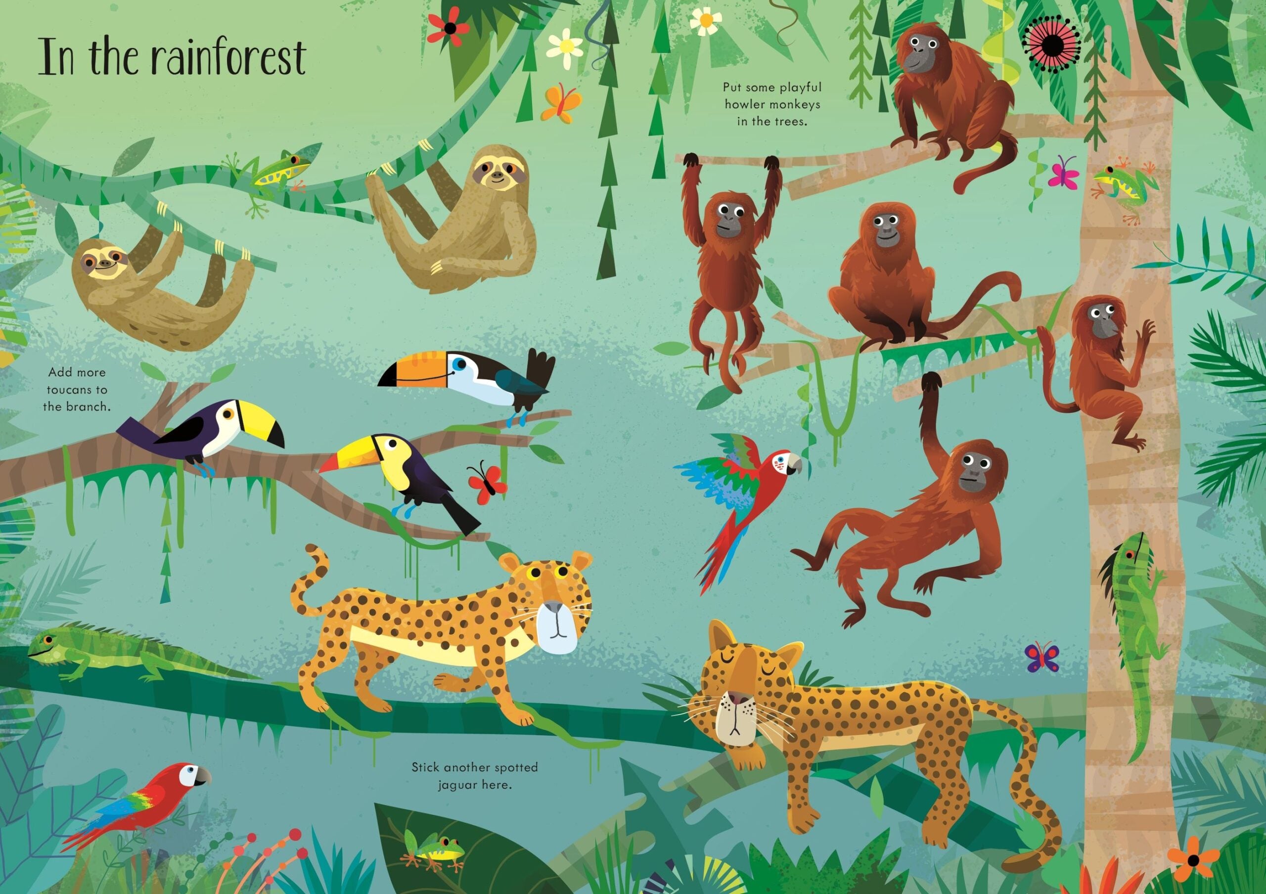Usborne – Little First Stickers Animals – Carte cu stickere pentru copii 3+ ani – carte pentru copii Usborne, preview pagini