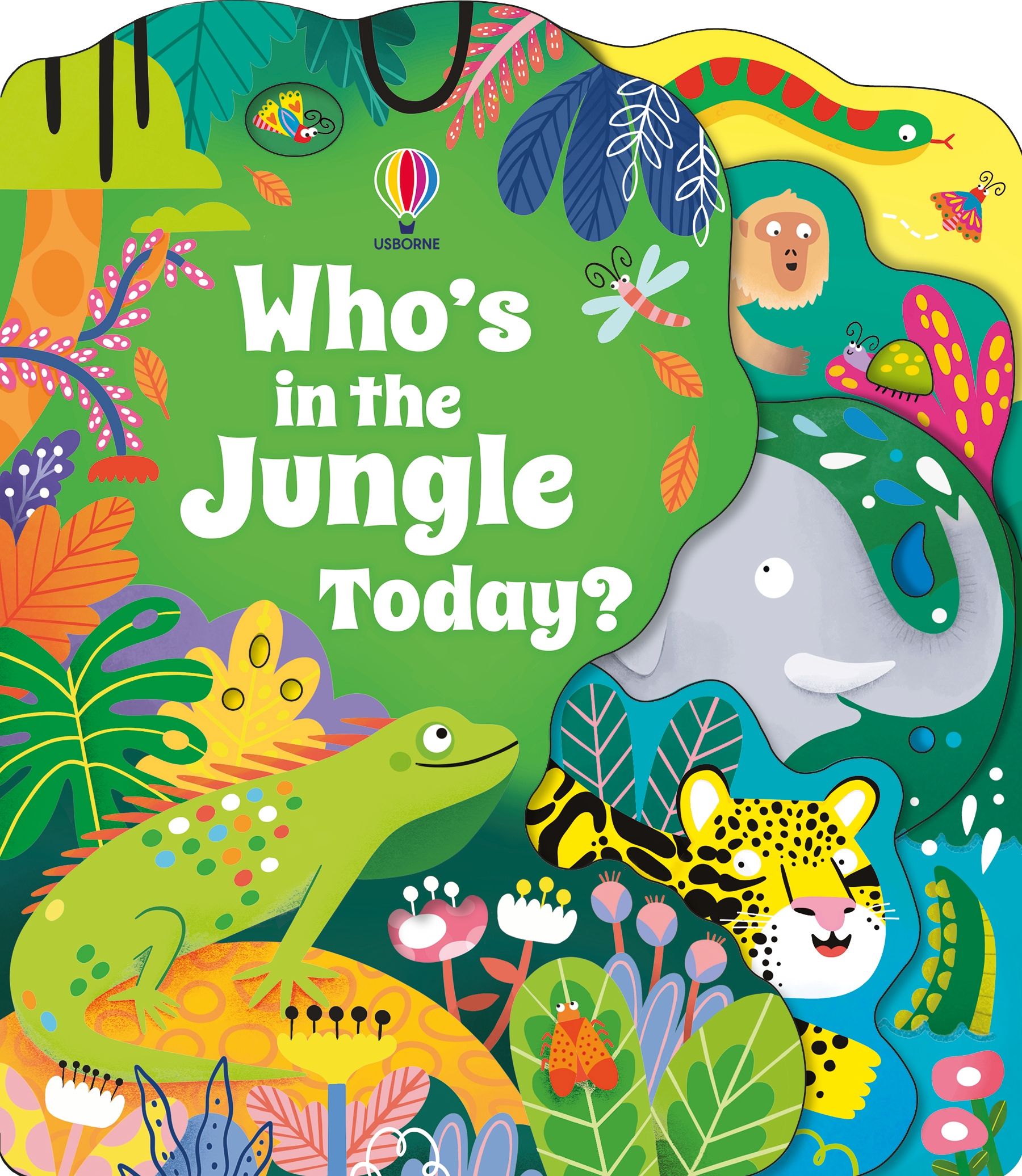 Usborne – Who's in the Jungle Today? – Carte pentru copii 12+ luni – carte pentru copii Usborne, copertă