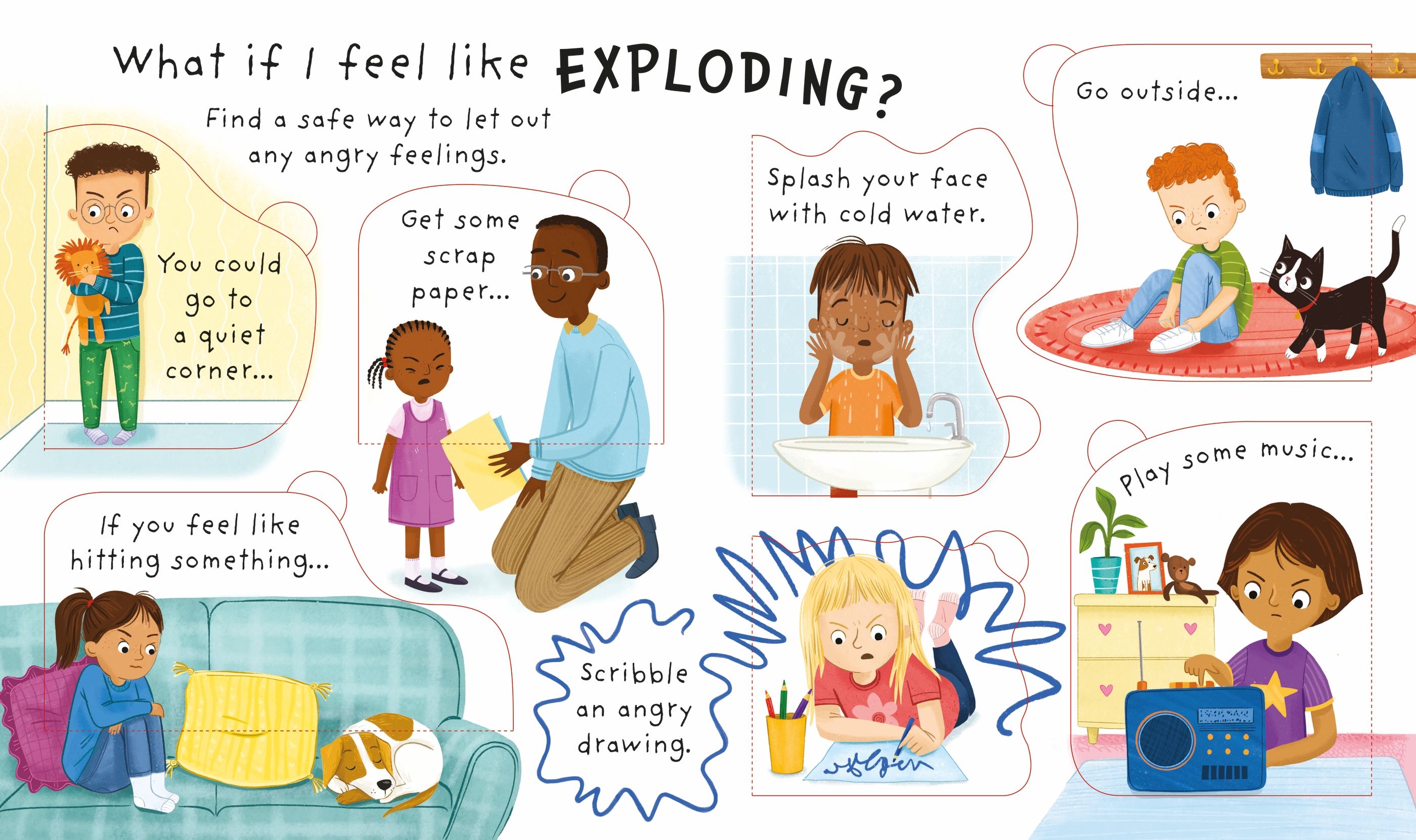 Usborne – Very First Questions and Answers: Why do I (sometimes) feel angry? – Carte pentru copii 3+ ani – carte pentru copii Usborne, pagini interior ilustrate