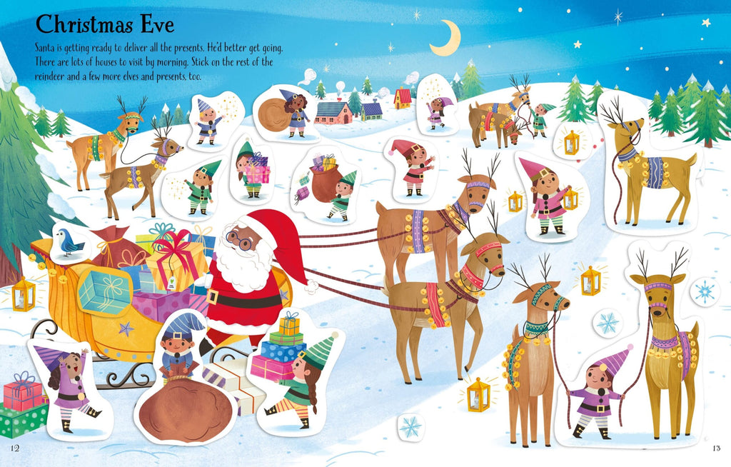 Usborne – First Sticker Book Christmas – Carte cu stickere pentru copii 3+ ani – carte pentru copii Usborne, preview pagini