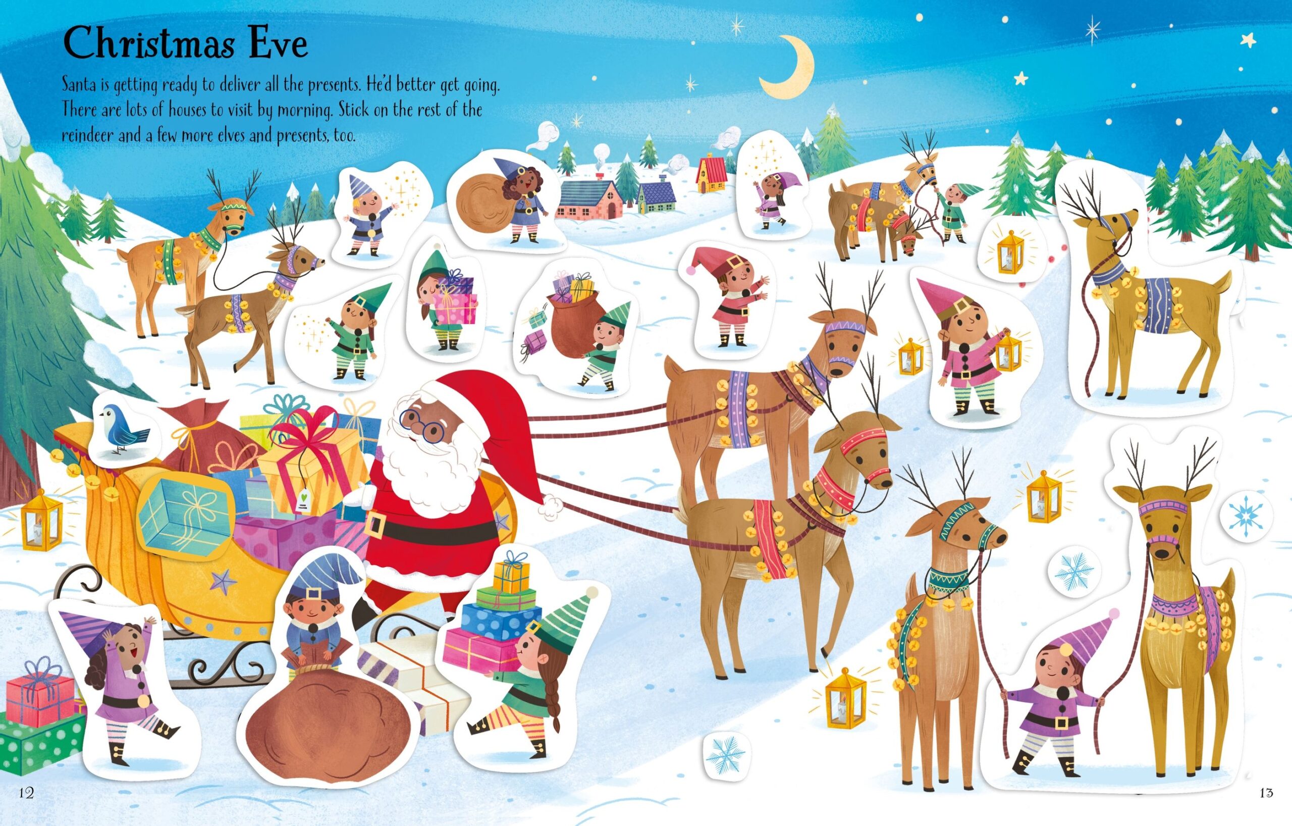 Usborne – First Sticker Book Christmas – Carte cu stickere pentru copii 3+ ani – carte pentru copii Usborne, preview pagini