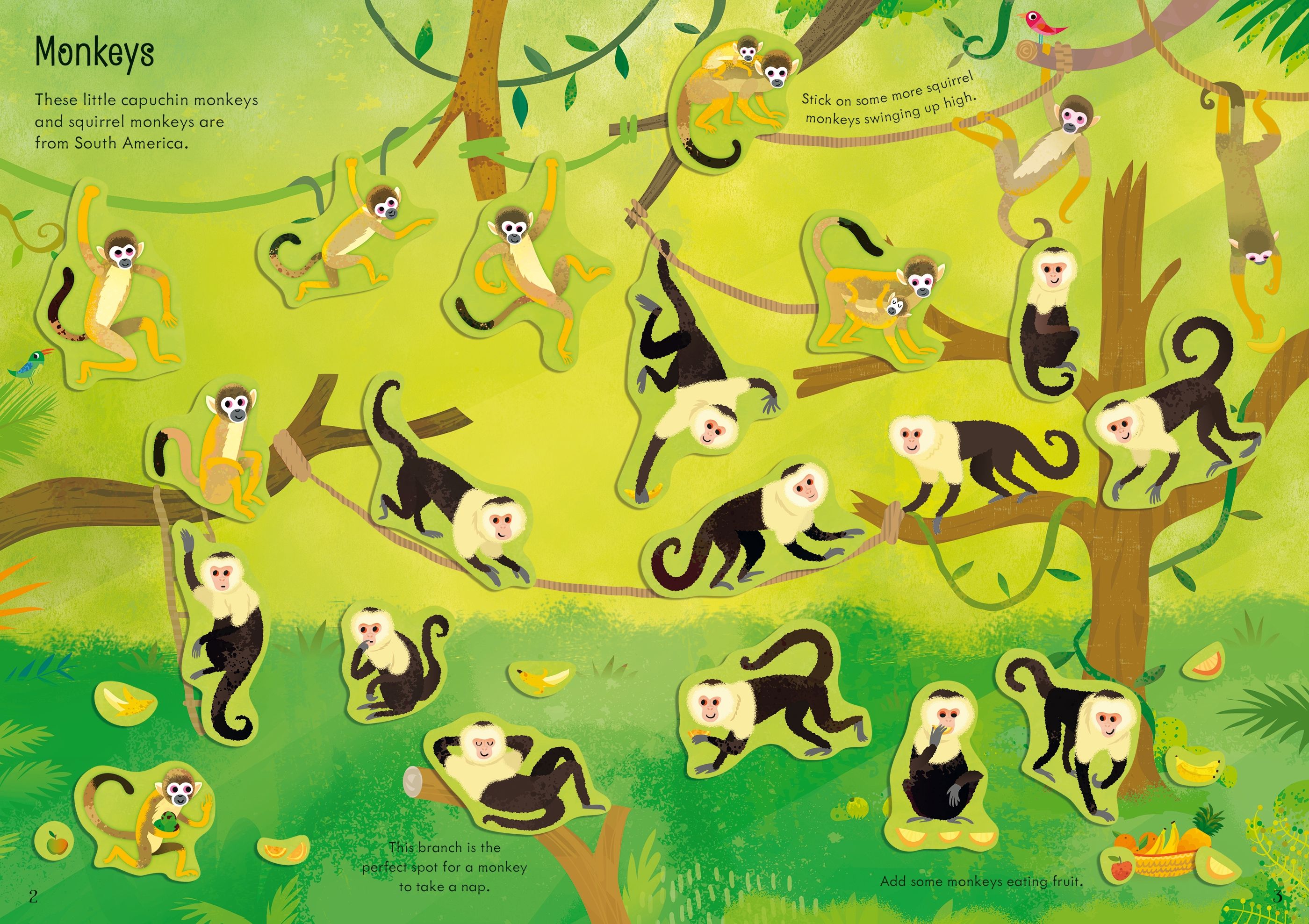 Usborne – Little First Stickers Zoo – Carte cu stickere pentru copii 3+ ani – carte pentru copii Usborne, detalii conținut cu abțibilduri