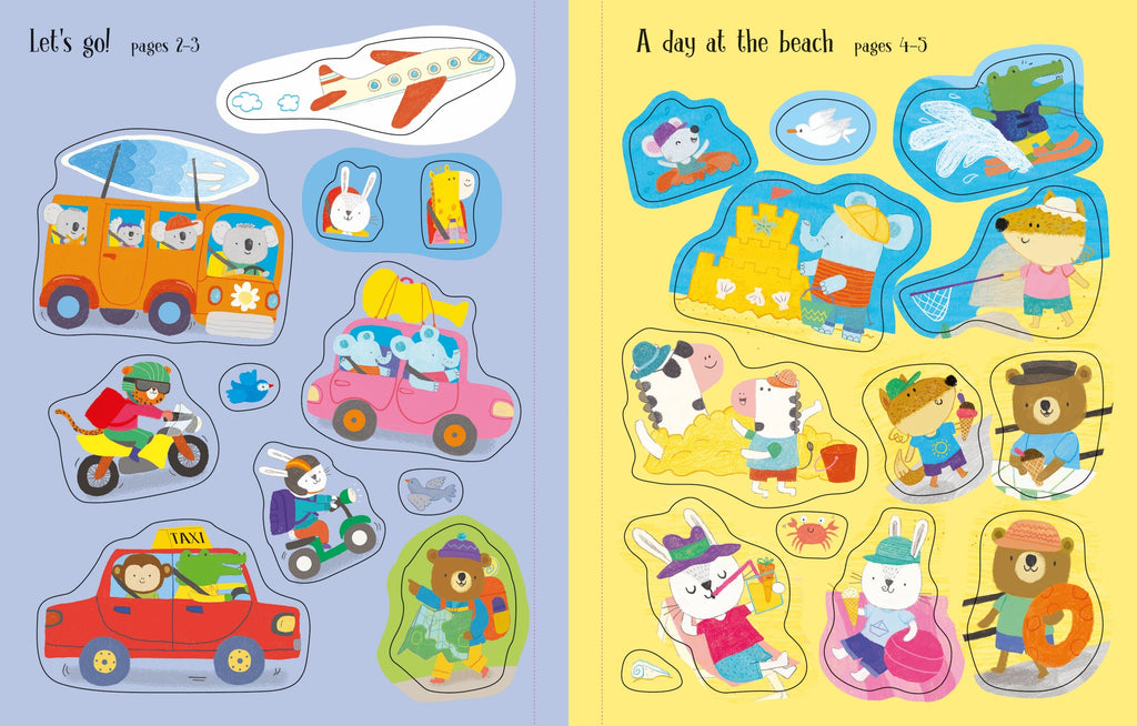 Usborne – First Sticker Book Holiday – Carte cu stickere pentru copii 3+ ani – carte pentru copii Usborne, preview pagini