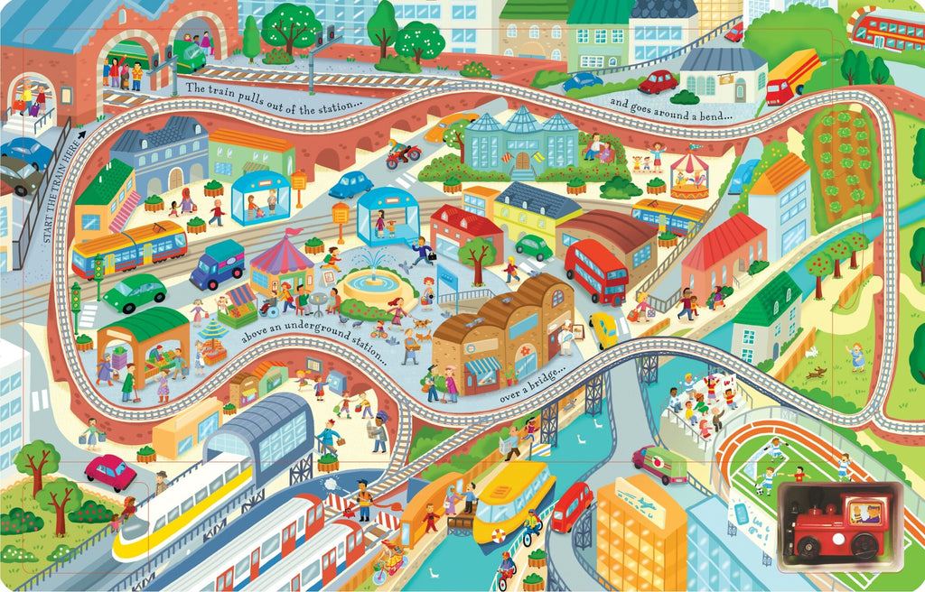 Usborne – Wind-up Train – Carte pentru copii 3+ ani – carte pentru copii Usborne, detalii conținut