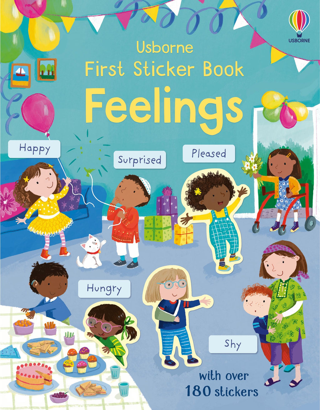 Usborne – First Sticker Book Feelings – Carte cu stickere pentru copii 3+ ani – carte pentru copii Usborne, copertă