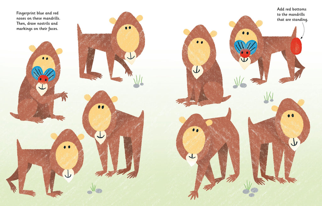 Usborne – Fingerprint Activities Zoo – Carte pentru copii 6+ ani – carte pentru copii Usborne, pagini interior ilustrate