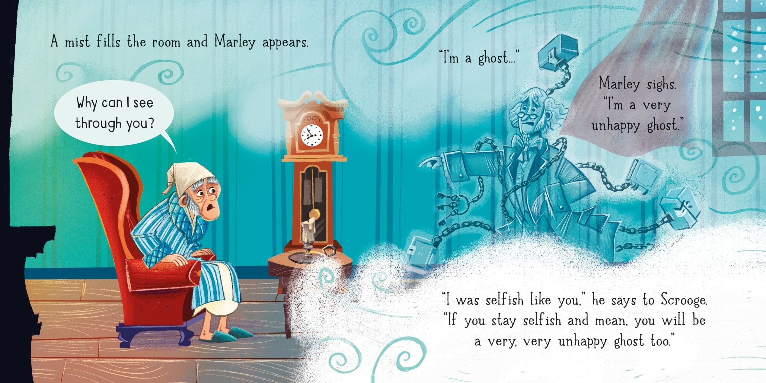 Usborne – Little Board Books: A Christmas Carol – Carte pentru copii 18+ luni – carte pentru copii Usborne, detalii conținut