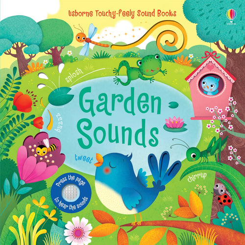 Coperta cărții „Garden Sounds” – carte cu sunete Usborne pentru copii 3+ ani