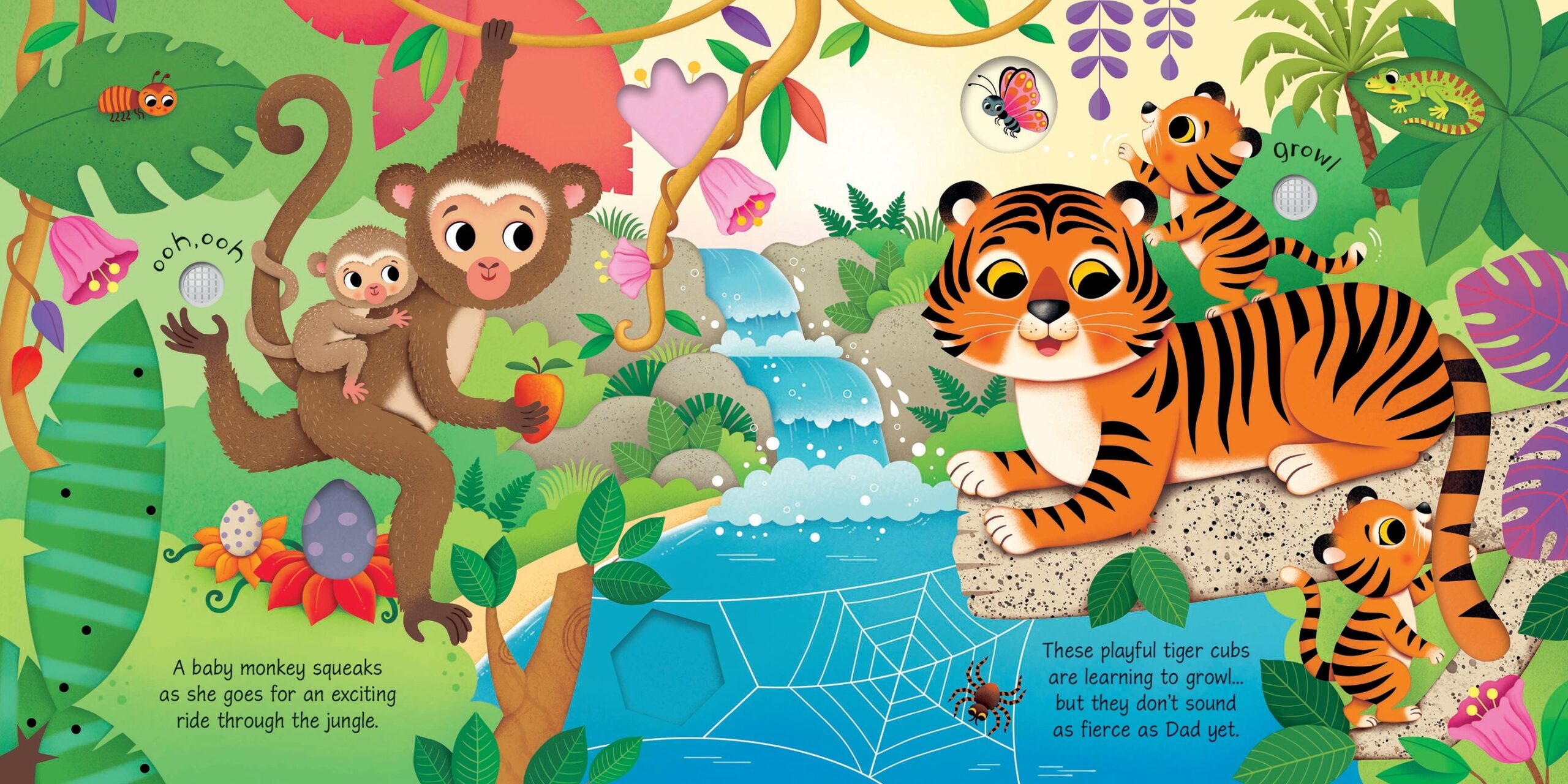 Usborne – Baby Animal Sounds – Carte cu sunete pentru copii 3+ ani – carte pentru copii Usborne, pagini interior ilustrate