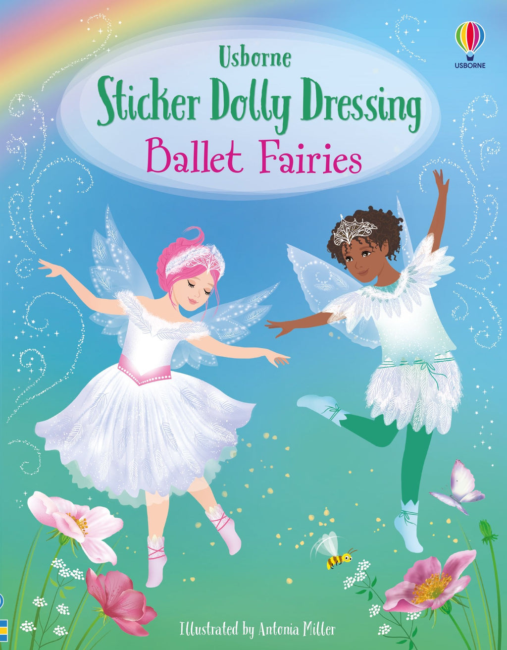 Usborne – Sticker Dolly Dressing Ballet Fairies – Carte cu stickere pentru copii 5+ ani – carte pentru copii Usborne, copertă