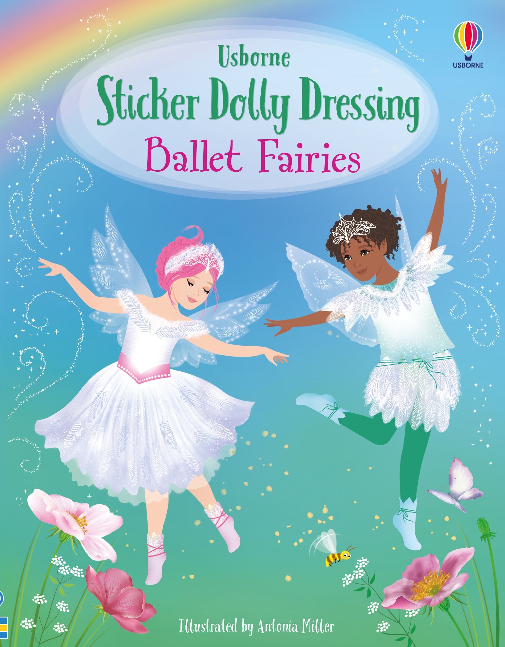 Usborne – Sticker Dolly Dressing Ballet Fairies – Carte cu stickere pentru copii 5+ ani – carte pentru copii Usborne, copertă