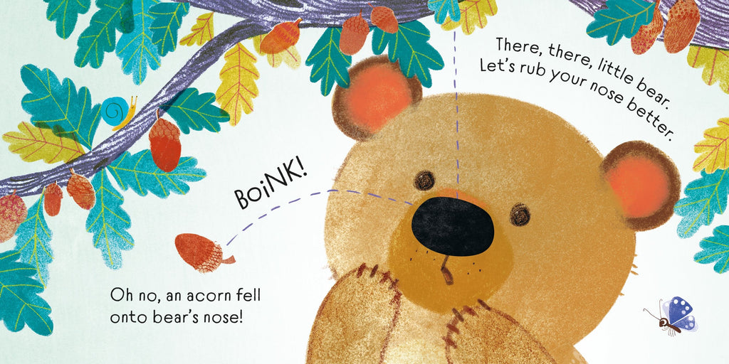 Usborne – There There Little Bear – Carte pentru copii 6+ luni – carte pentru copii Usborne, detalii conținut