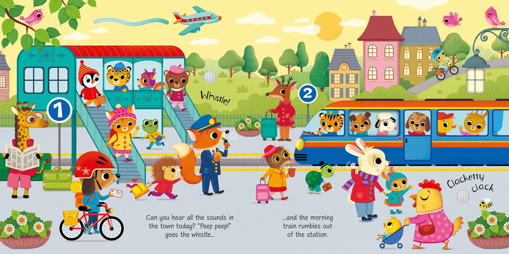 Usborne – Things That Go Sound Book – Carte cu sunete pentru copii 12+ luni – carte pentru copii Usborne, detalii conținut cu sunete