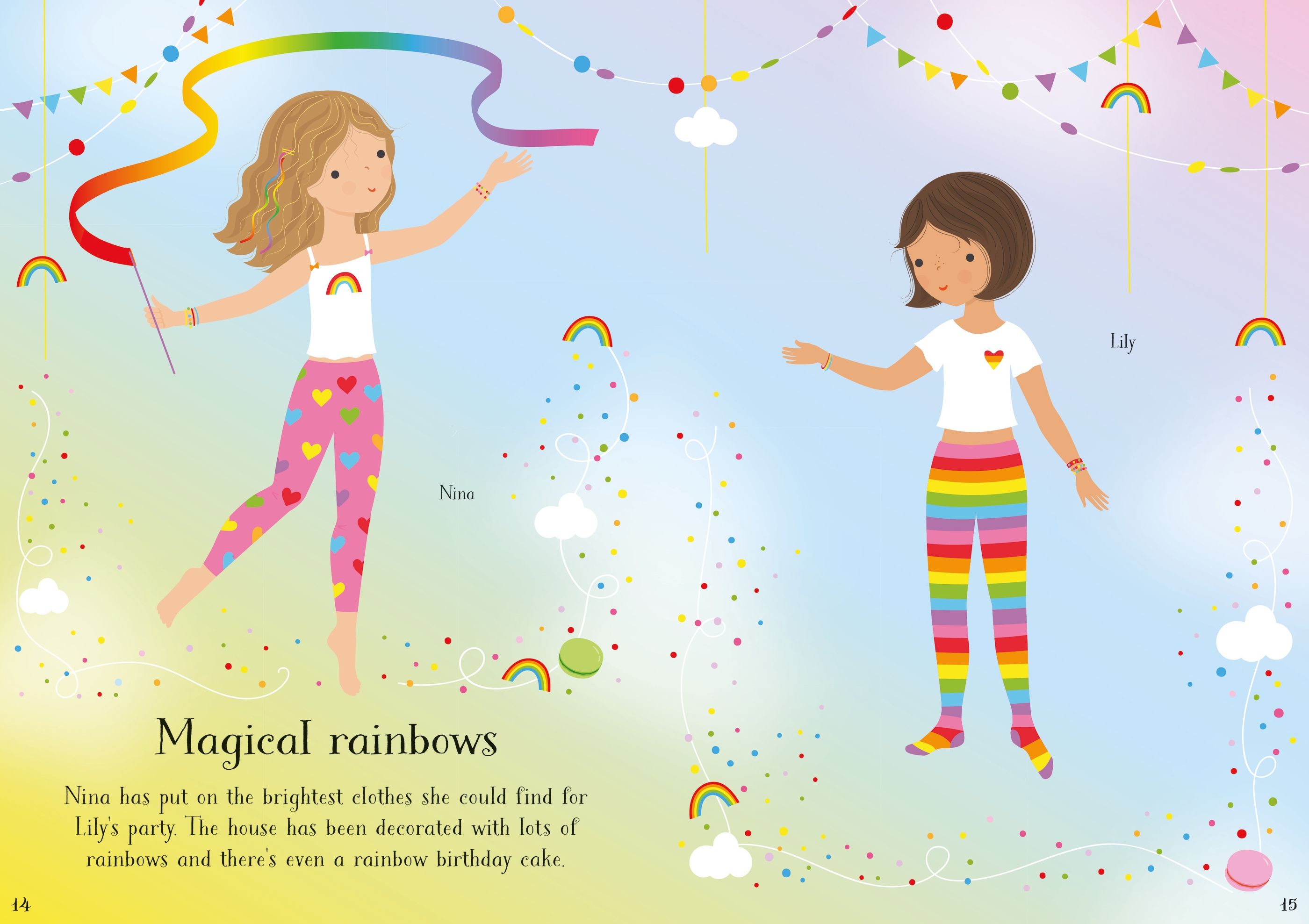 Usborne – Little Sticker Dolly Dressing Parties – Carte cu stickere pentru copii 4+ ani – carte pentru copii Usborne, preview pagini