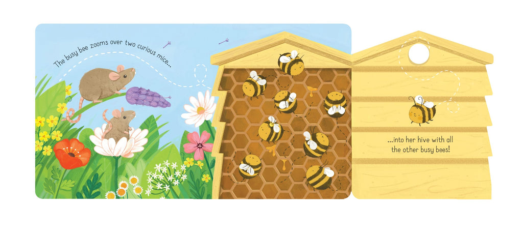 Usborne – Little Lift and Look Busy Bee – Carte cu clapete pentru copii 10+ luni – carte pentru copii Usborne, preview pagini