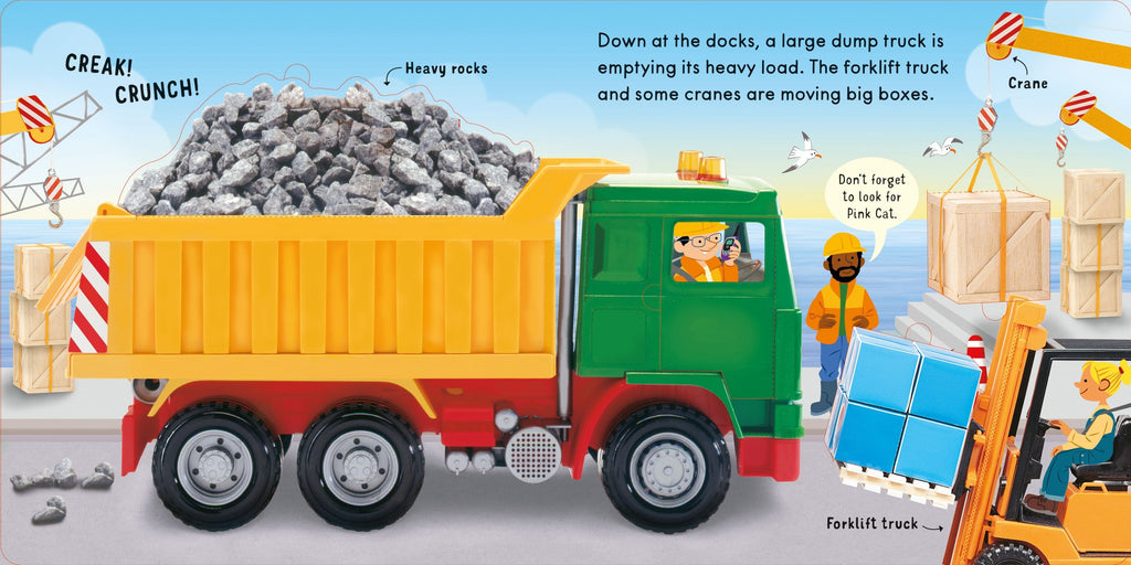 Usborne – Lift and Look Trucks – Carte cu clapete pentru copii 12+ luni – carte pentru copii Usborne, preview pagini
