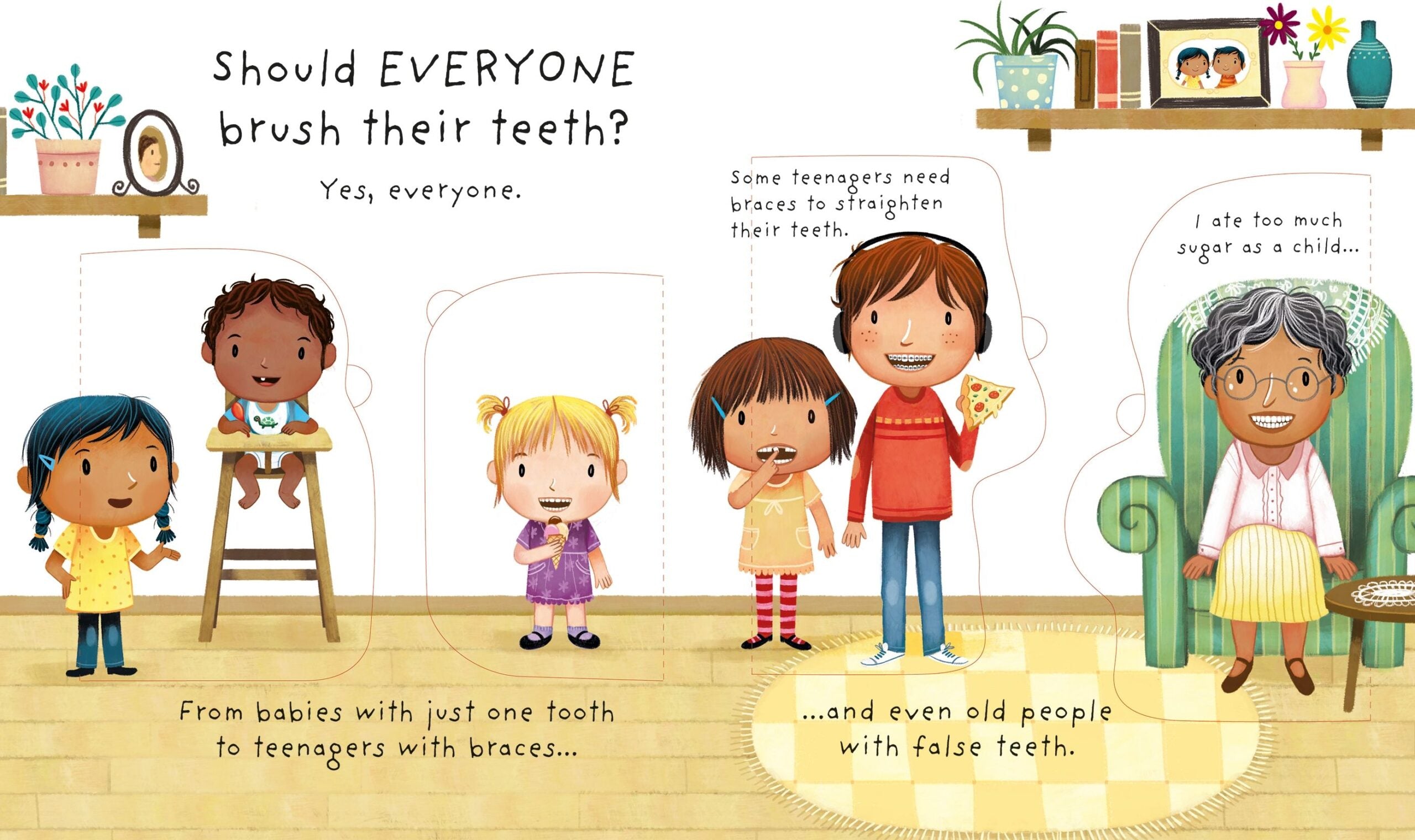 Usborne – Very First Questions and Answers Why Should I Brush My Teeth? – Carte pentru copii 3+ ani – carte pentru copii Usborne, preview pagini