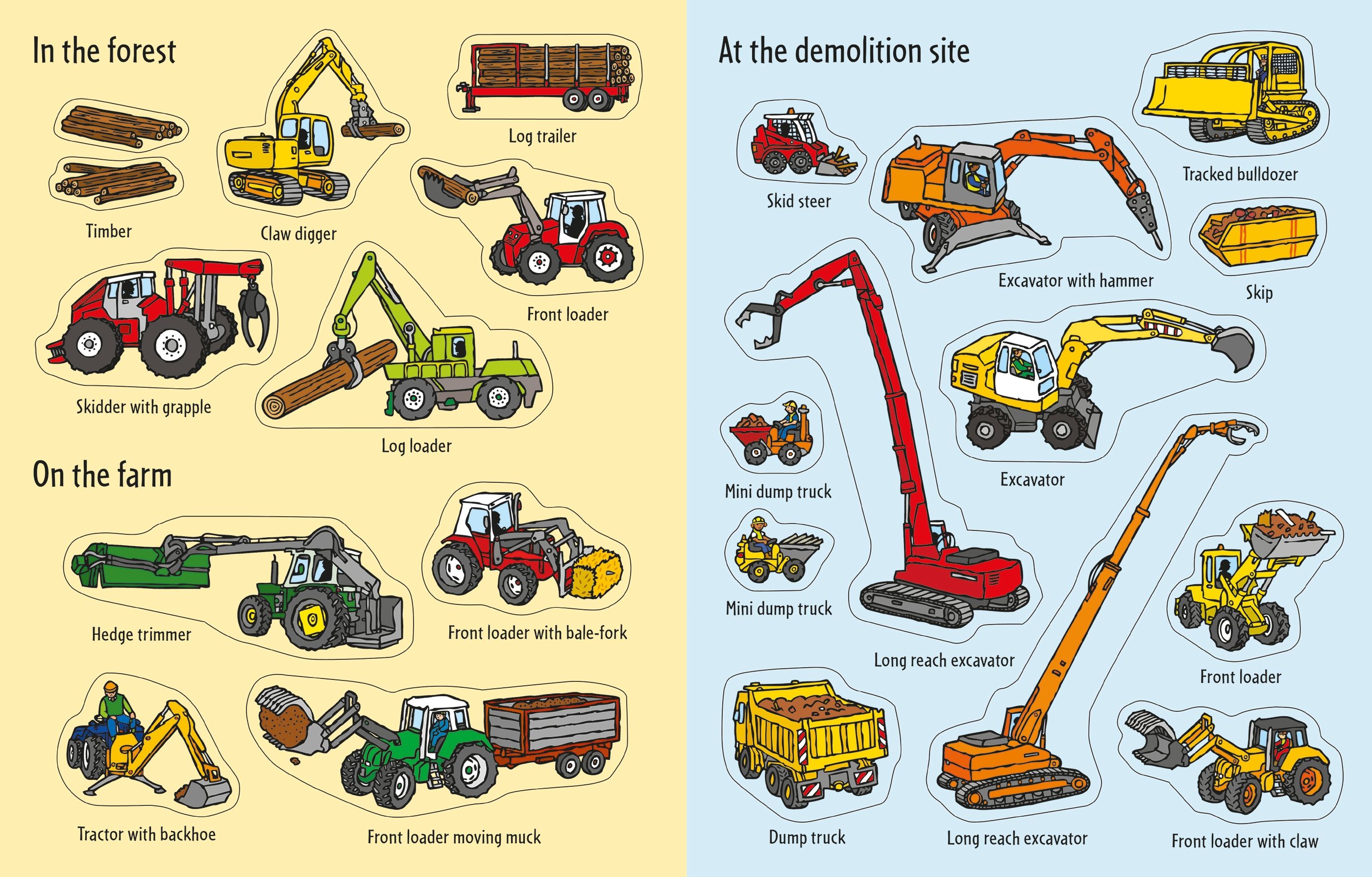 Usborne – First Sticker Book Diggers – Carte cu stickere pentru copii 3+ ani – carte pentru copii Usborne, preview pagini