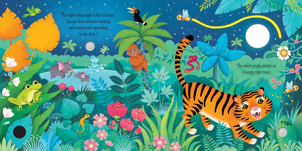 Usborne – Jungle Sounds – Carte cu sunete pentru copii 3+ ani – carte pentru copii Usborne, pagini interior ilustrate