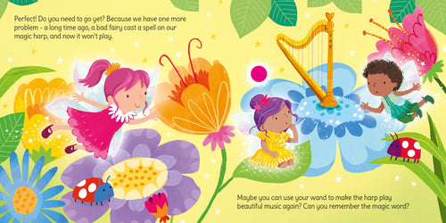 Usborne – Wand Books: Fairy Magic – Carte cu sunete pentru copii 3+ ani – carte pentru copii Usborne, pagini interior ilustrate