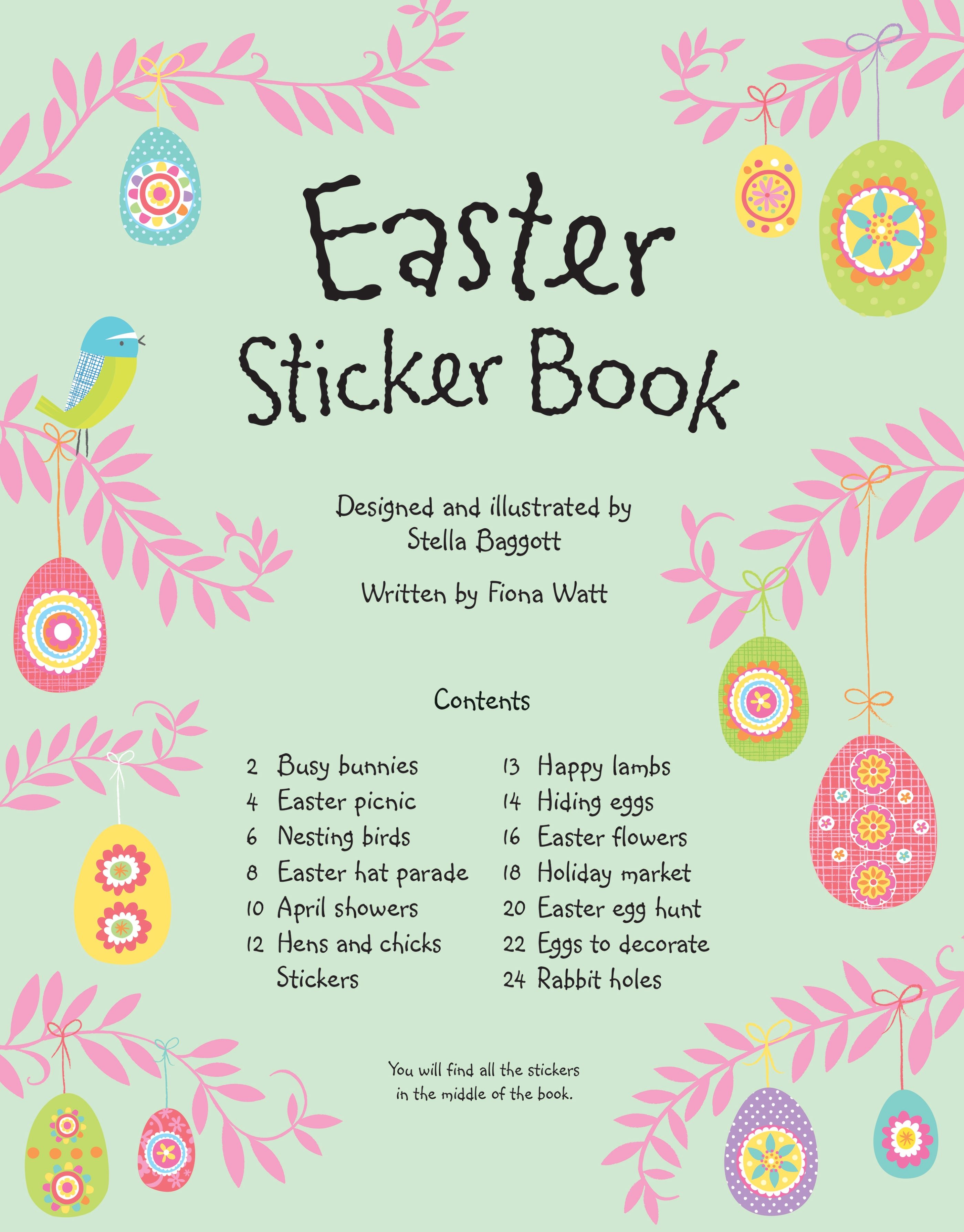 Usborne – Easter Sticker Book – Carte cu stickere pentru copii 5+ ani – carte pentru copii Usborne, pagini interior ilustrate