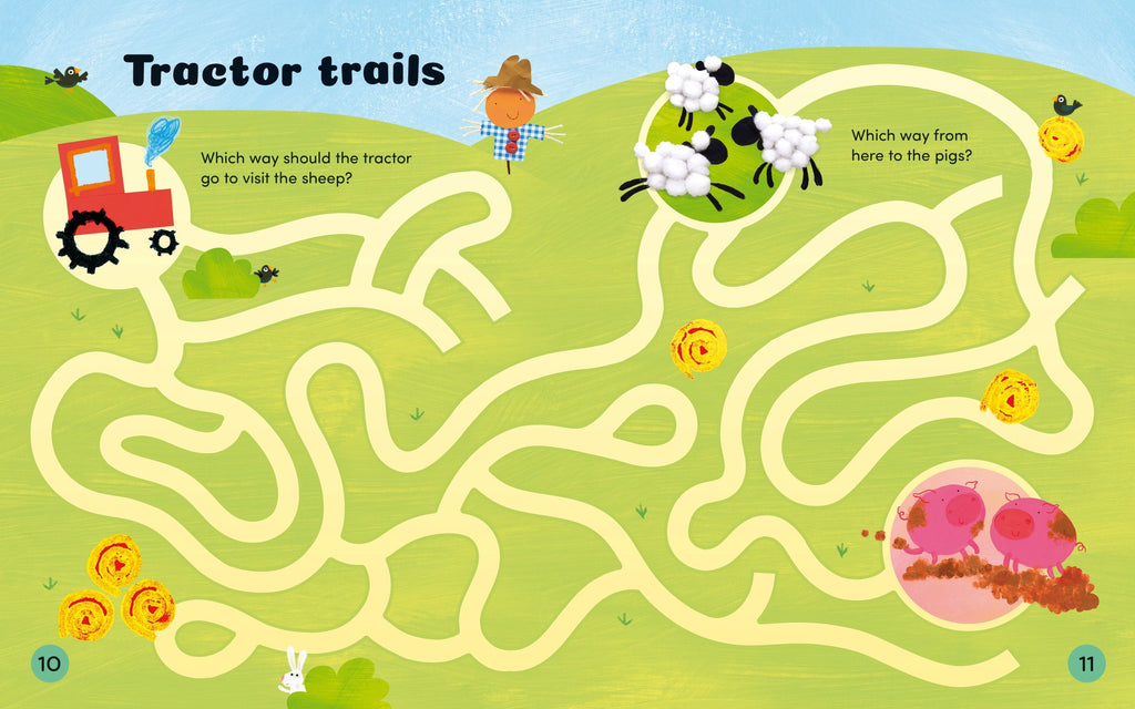 Usborne – Farm Fun – Carte de activități pentru copii 3+ ani – carte pentru copii Usborne, detalii conținut