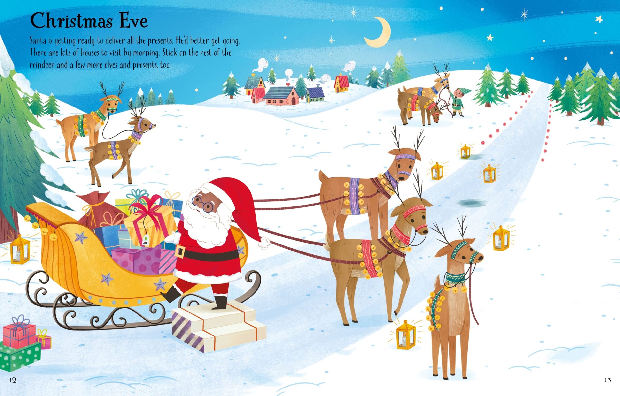 Usborne – First Sticker Book Christmas – Carte cu stickere pentru copii 3+ ani – carte pentru copii Usborne, preview pagini