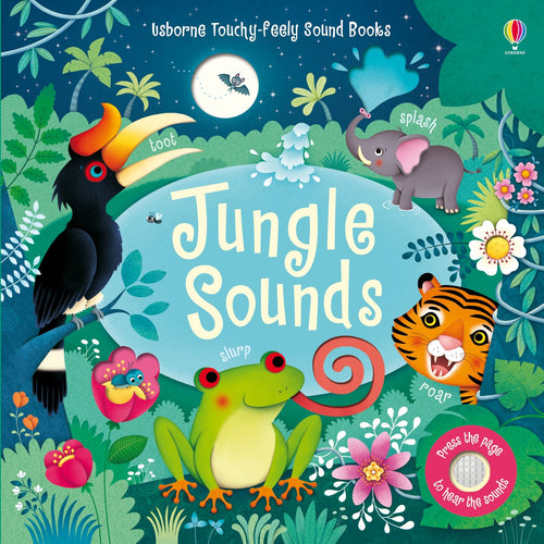 Coperta cărții „Jungle Sounds” – carte cu sunete Usborne pentru copii 3+ ani