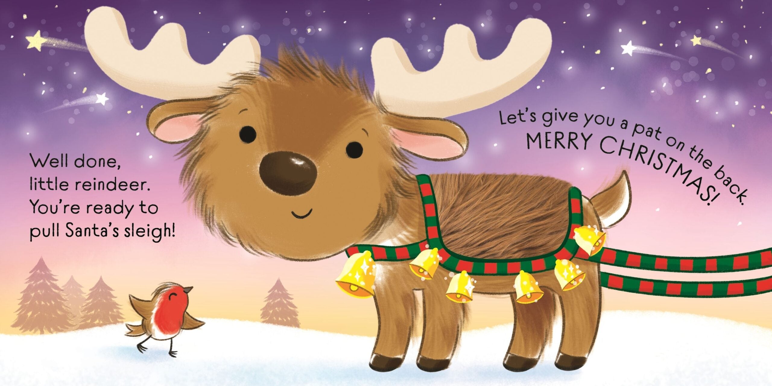 Usborne – There There Little Reindeer – Carte pentru copii 6+ luni – carte pentru copii Usborne, preview pagini