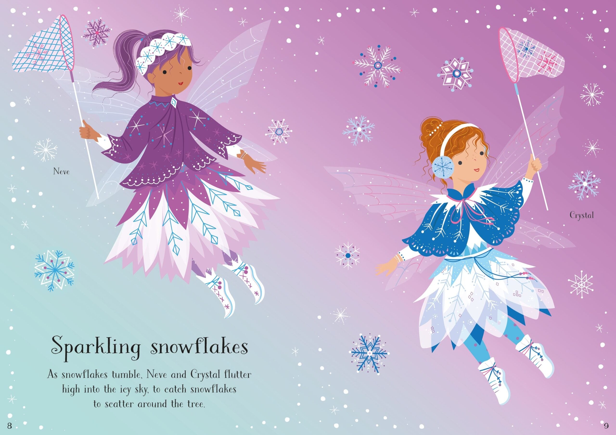 Usborne – Little Sticker Dolly Dressing Christmas Fairy – Carte cu stickere pentru copii 4+ ani – carte pentru copii Usborne, preview pagini