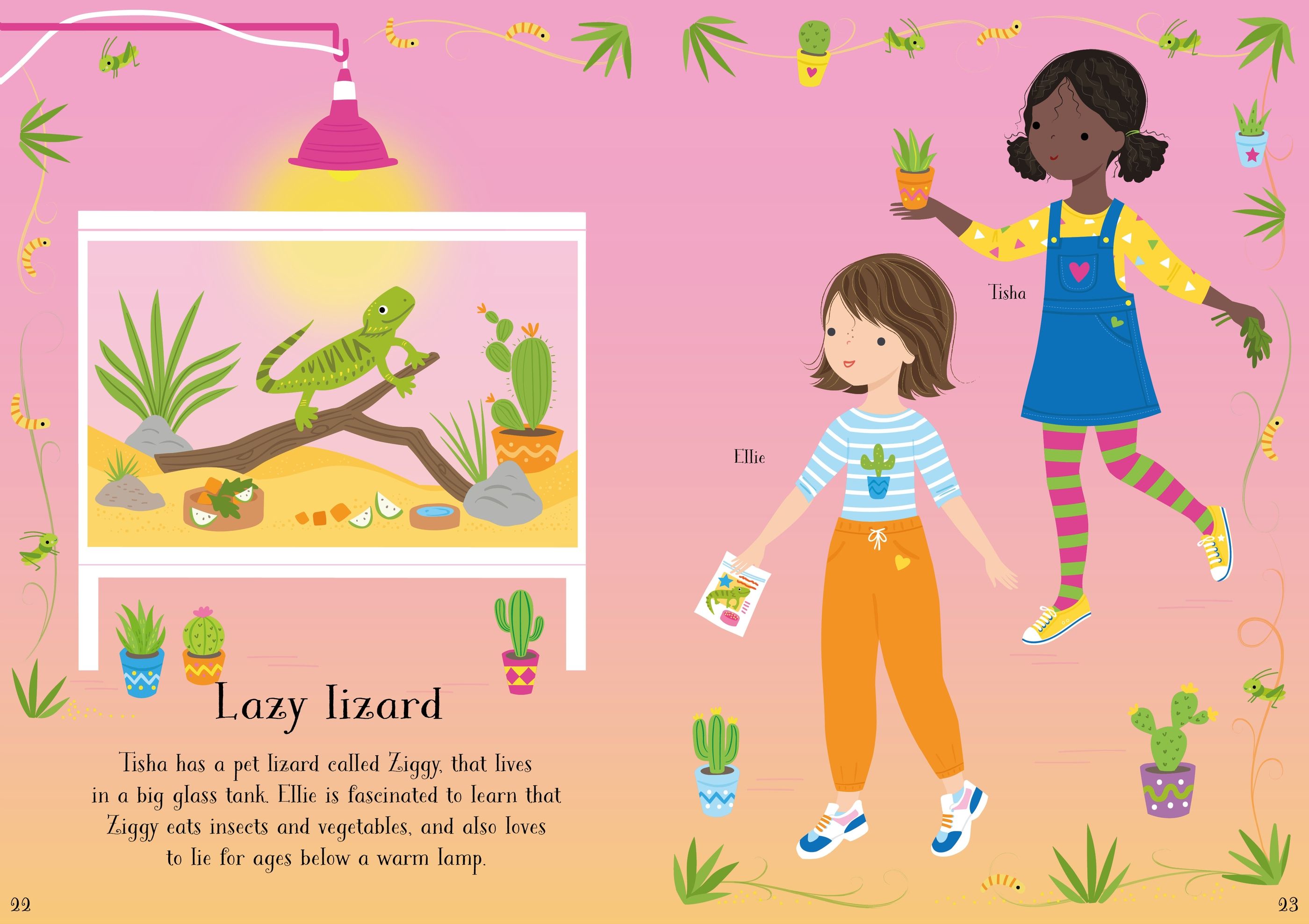 Usborne – Little Sticker Dolly Dressing Pets – Carte cu stickere pentru copii 5+ ani – carte pentru copii Usborne, preview pagini