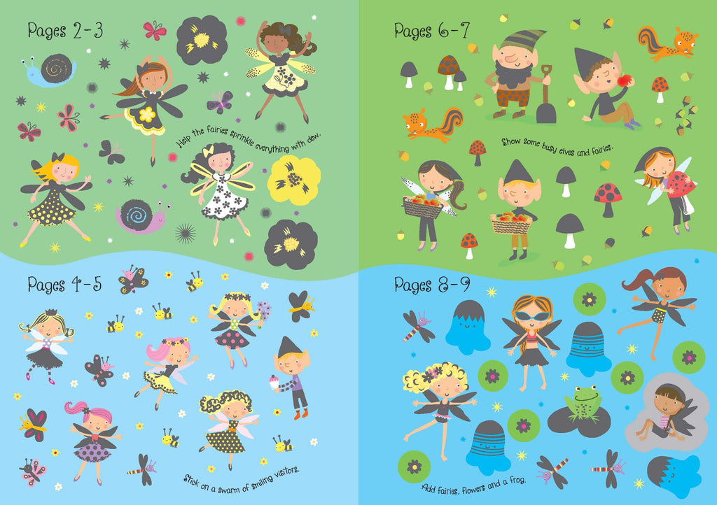 Usborne – Sparkly Fairies Sticker Book – Carte cu stickere pentru copii 3+ ani – carte pentru copii Usborne, preview pagini