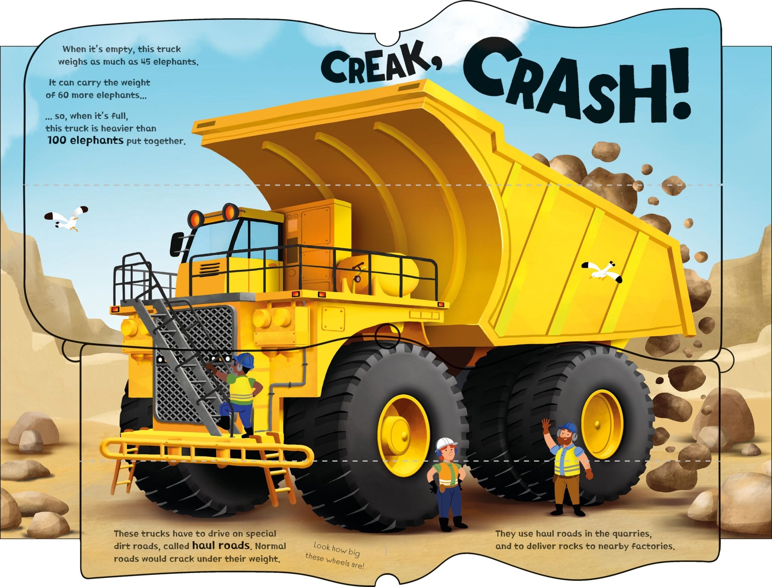 Usborne – Great Big Trucks (with great big flaps) – Carte pentru copii 3+ ani – carte pentru copii Usborne, pagini interior ilustrate