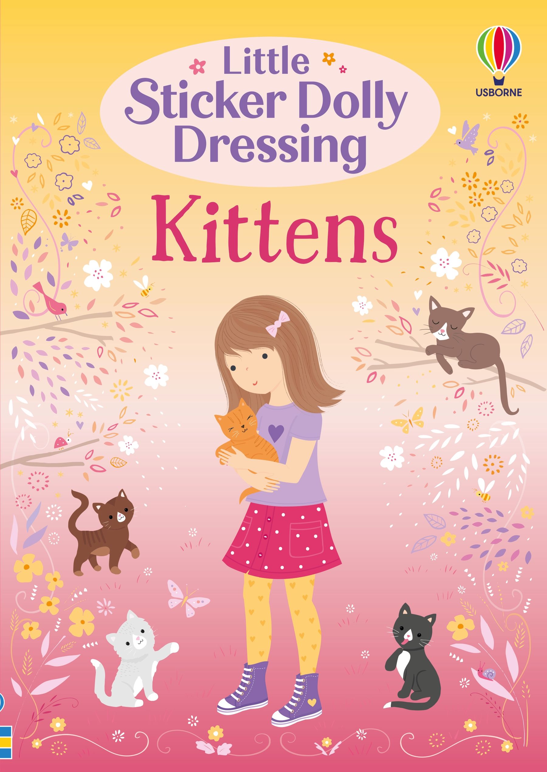 Usborne – Little Sticker Dolly Dressing Kittens – Carte cu stickere pentru copii 4+ ani – carte pentru copii Usborne, copertă
