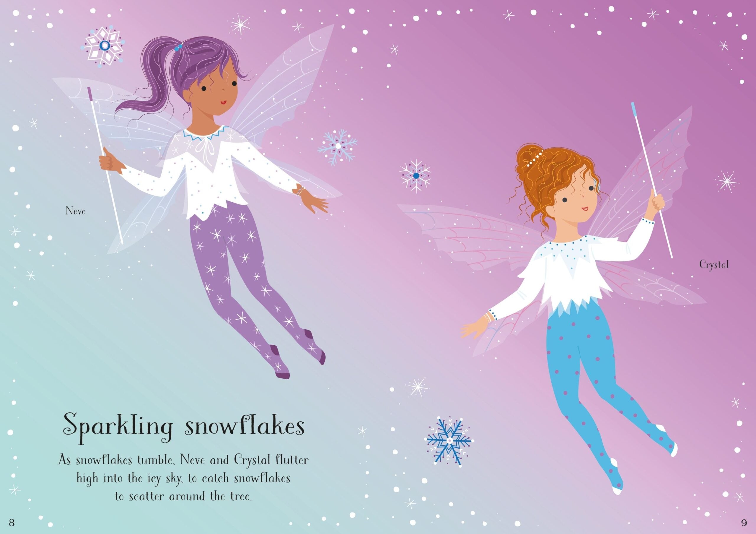 Usborne – Little Sticker Dolly Dressing Christmas Fairy – Carte cu stickere pentru copii 4+ ani – carte pentru copii Usborne, preview pagini