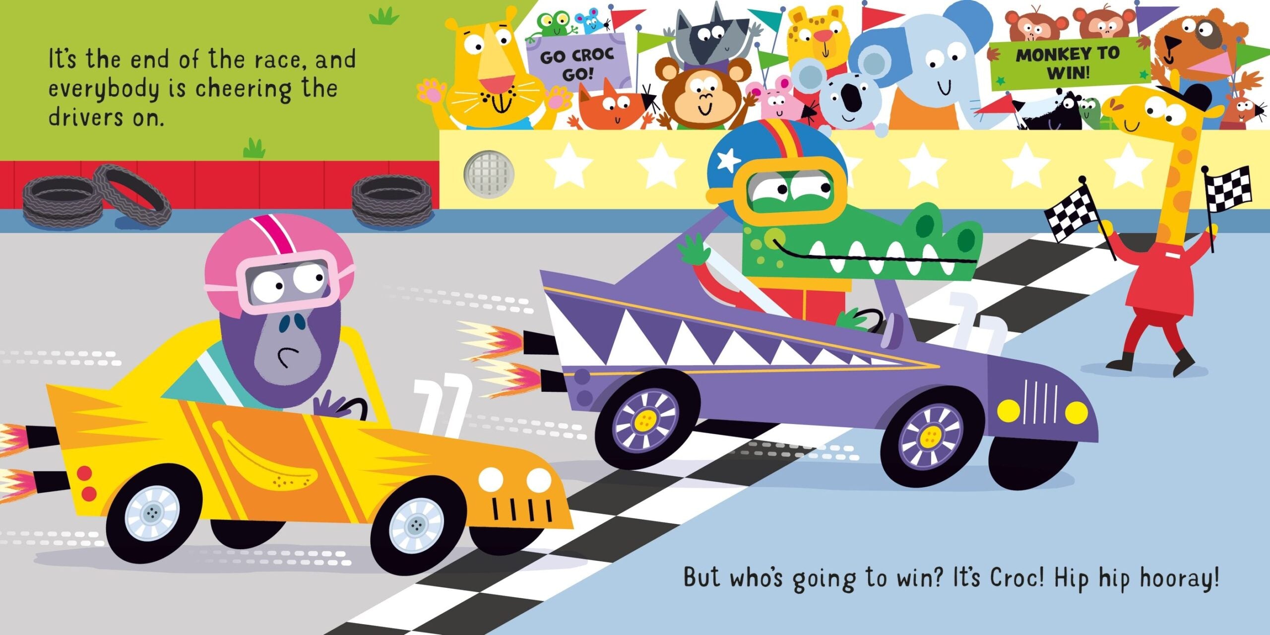 Usborne – Let's go in a Racing Car! – Carte cu sunete pentru copii 12+ luni – carte pentru copii Usborne, preview pagini