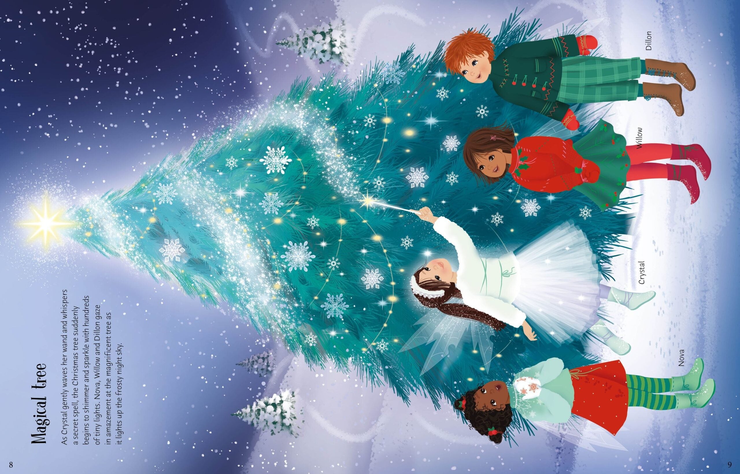 Usborne – Sticker Dolly Dressing Christmas Fairies – Carte cu stickere pentru copii 5+ ani – carte pentru copii Usborne, preview pagini