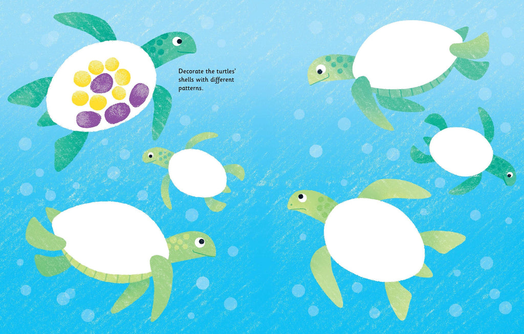 Usborne – Fingerprint Activities Under the Sea – Carte pentru copii 6+ ani – carte pentru copii Usborne, detalii conținut