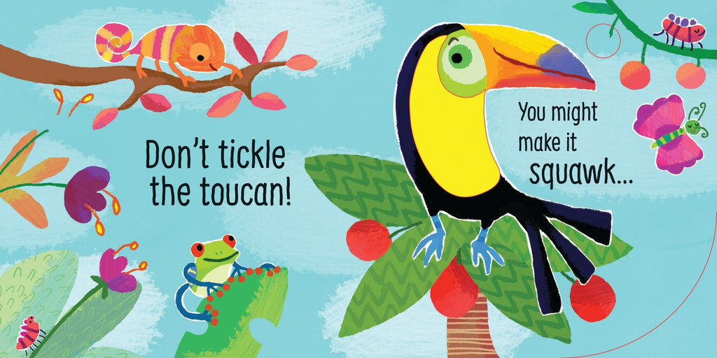 Usborne – Don't Tickle the Tiger! – Carte cu sunete pentru copii 6+ luni – carte pentru copii Usborne, preview pagini