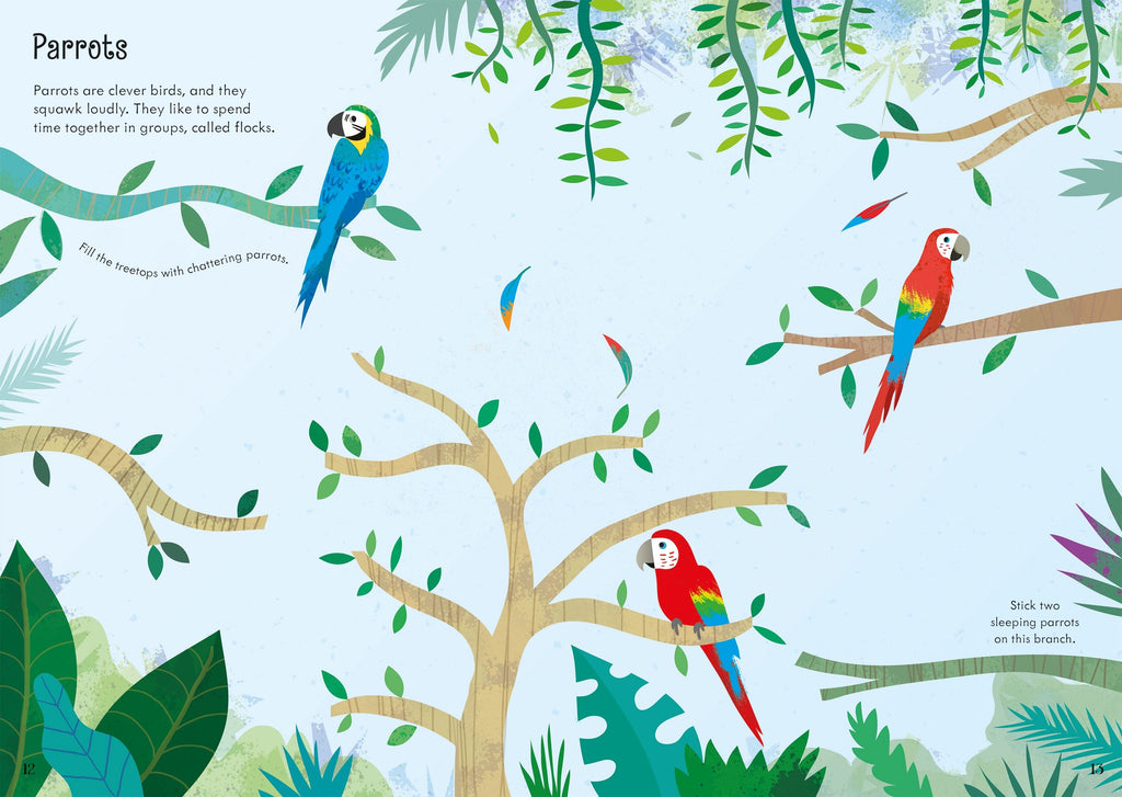 Usborne – Little First Stickers Zoo – Carte cu stickere pentru copii 3+ ani – carte pentru copii Usborne, preview pagini