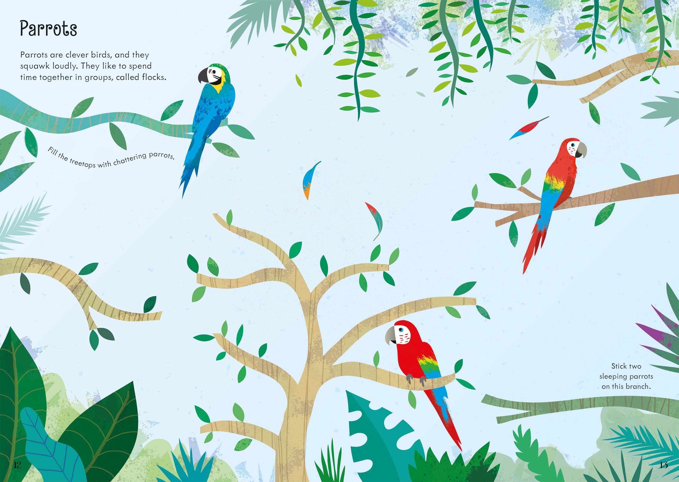 Usborne – Little First Stickers Zoo – Carte cu stickere pentru copii 3+ ani – carte pentru copii Usborne, preview pagini