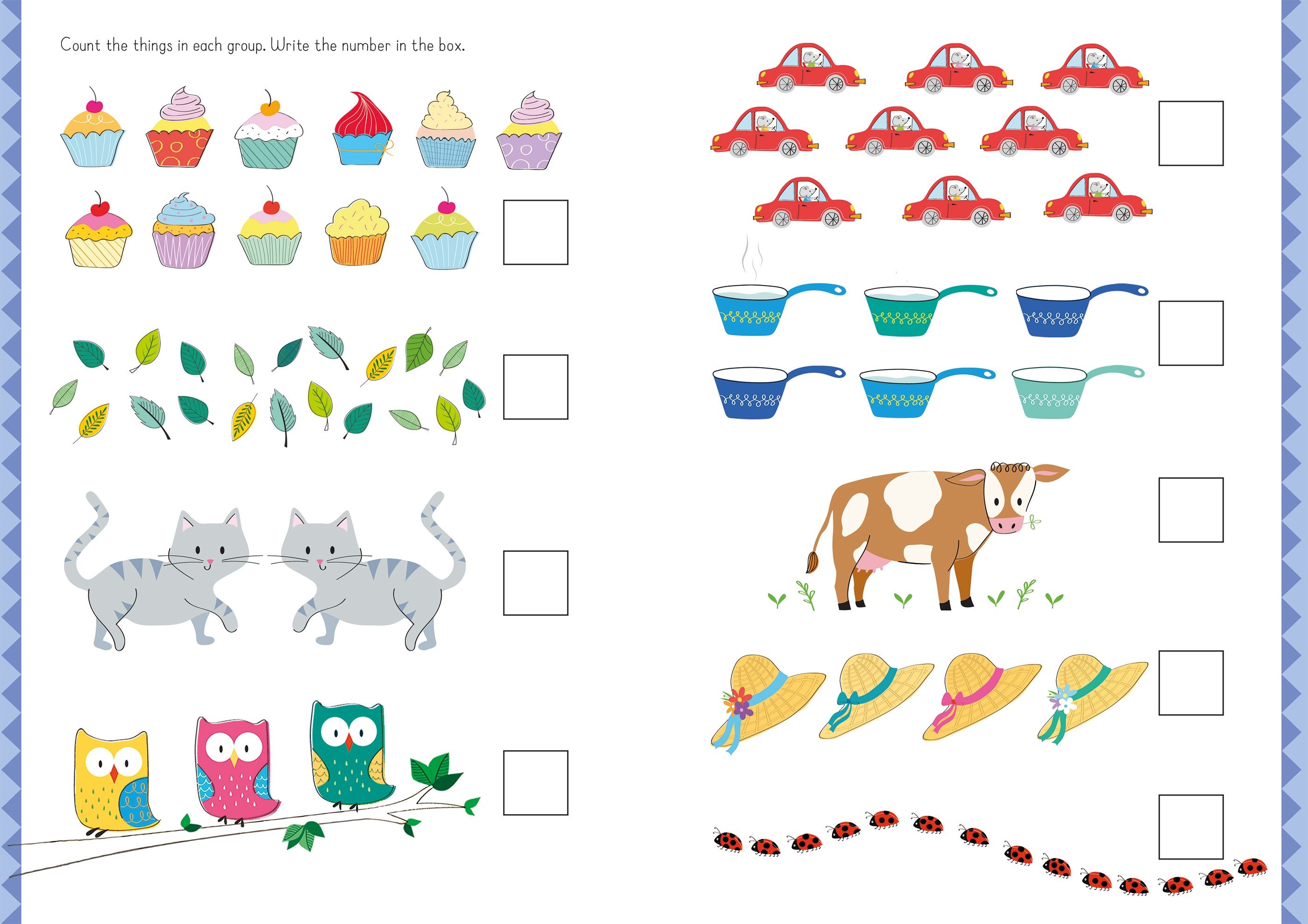 Usborne – Little Wipe-Clean Numbers – Carte de activități (refolosibilă) pentru copii 3+ ani – carte pentru copii Usborne, preview pagini