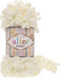 Ghem Alize Puffy 62, crem deschis, fir cu bucle de 100 g