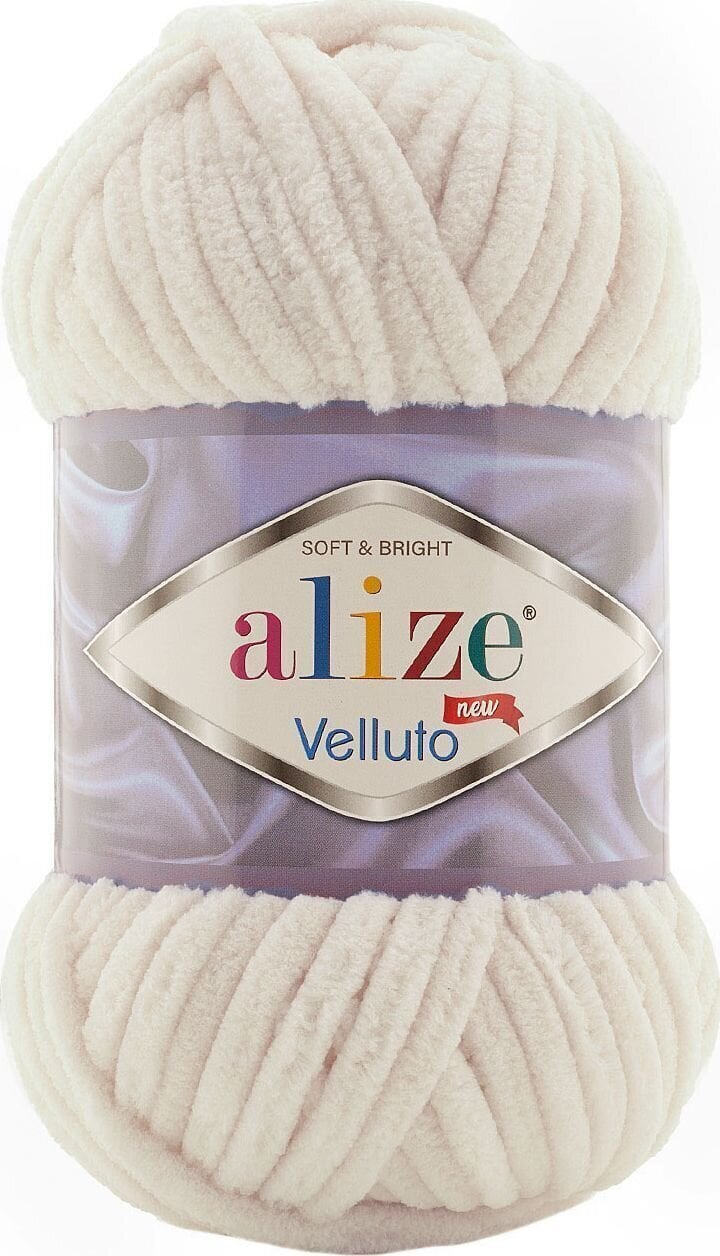 Ghem Alize Velluto 599, bej fildeș, fir catifelat de 100 g