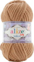 Ghem Alize Velluto 199, bej închis, fir catifelat de 100 g