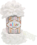 Ghem Alize Puffy 55, alb, fir cu bucle de 100 g