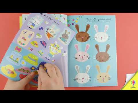 Videoclip de prezentare pentru cartea „Little First Sticker Book Easter Bunnies”, Usborne