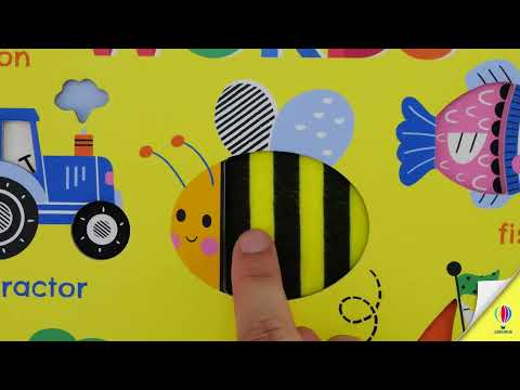 Touchy-Feely First Words – Carte senzorială cu primele cuvinte 12+ luni, Usborne