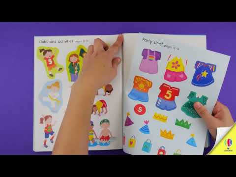 Videoclip de prezentare pentru cartea „First Sticker Book Getting Dressed”, Usborne